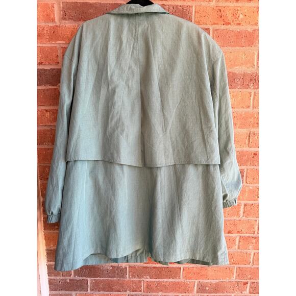 Fleet Street Woman Green Cinched Jacket Size 3X - Picture 2 of 5